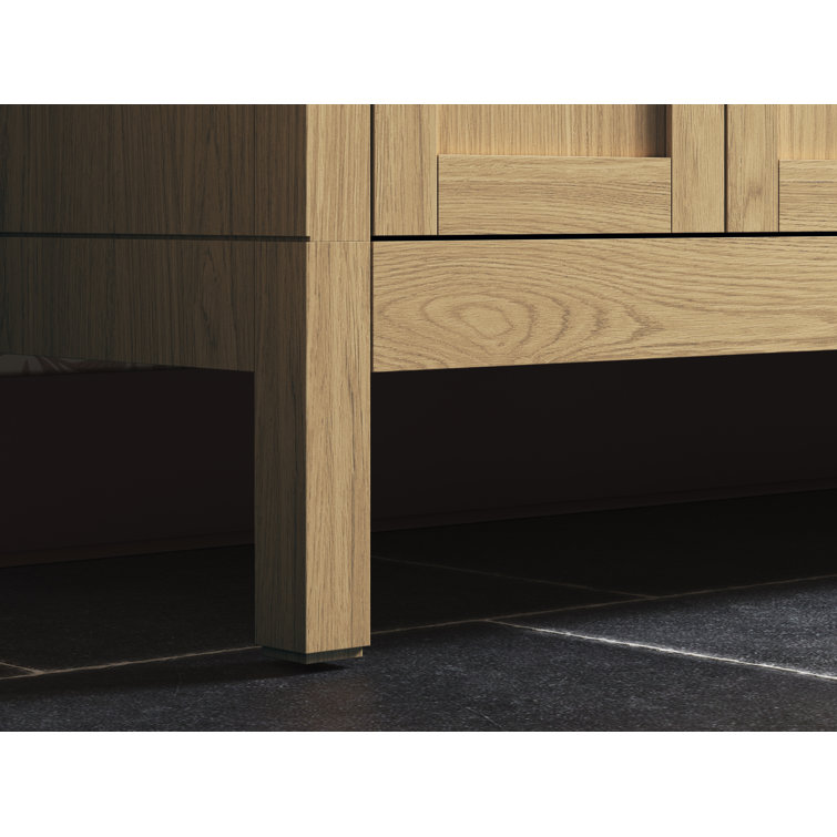 Light Oak 36" Single Bathroom Vanity Set with Quartz Top