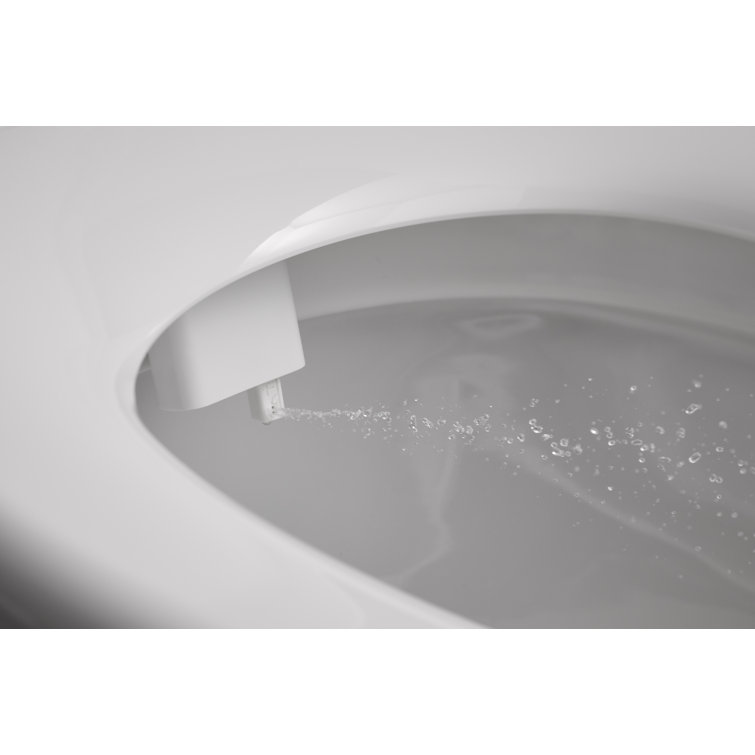 White Manual Bidet Attachment with Dual Self-Cleaning Nozzles