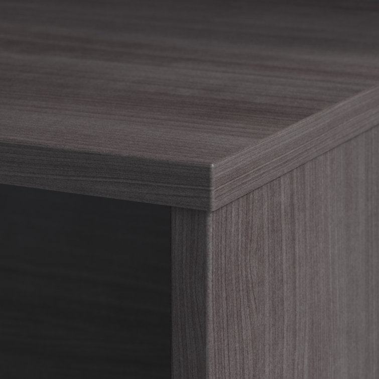 Storm Gray Executive Office Desk with Filing Cabinet