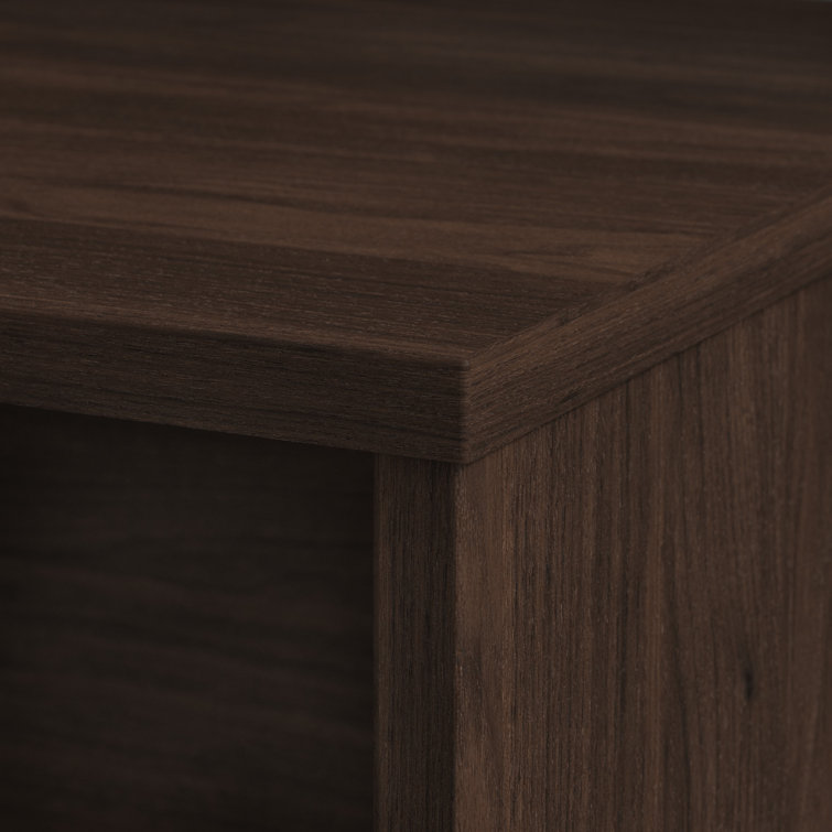 Black Walnut Executive Pedestal Desk with Filing Cabinet