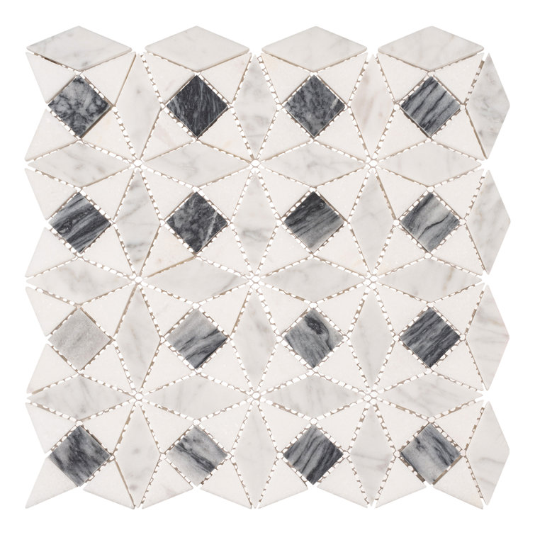 Cimarron Natural Stone Geometric Mosaic Tile Sheet