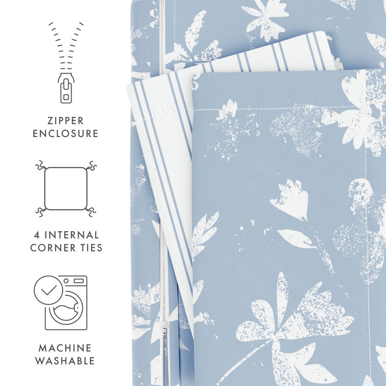 IEnjoy Home Soft Country Home Pattern Reversible Duvet Cover Set