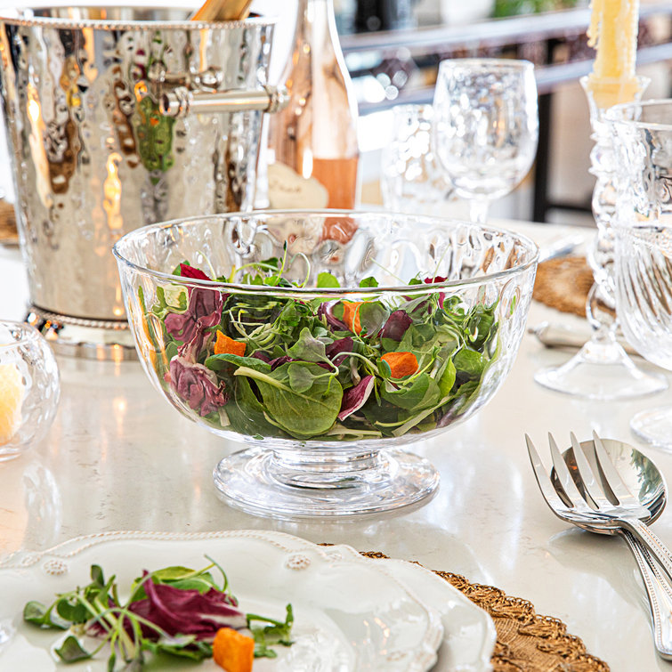 Classic Clear Glass 10" Footed Serving Bowl