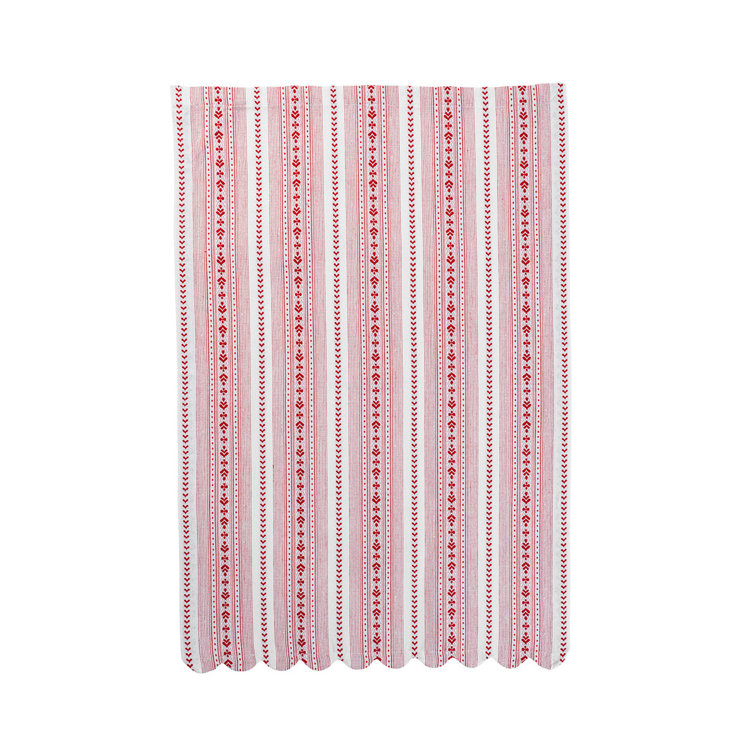 Red and Cream Striped Cotton Kitchen Towel Set