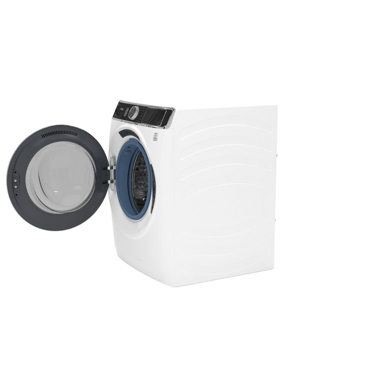 White High Efficiency Smart Front Load Washer with Steam Setting