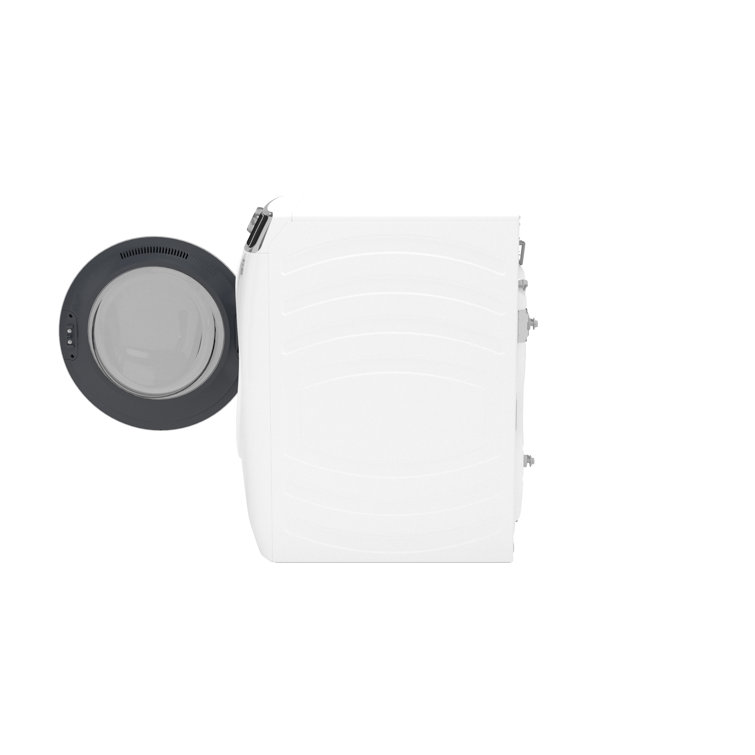 White High Efficiency Smart Front Load Washer with Steam Setting