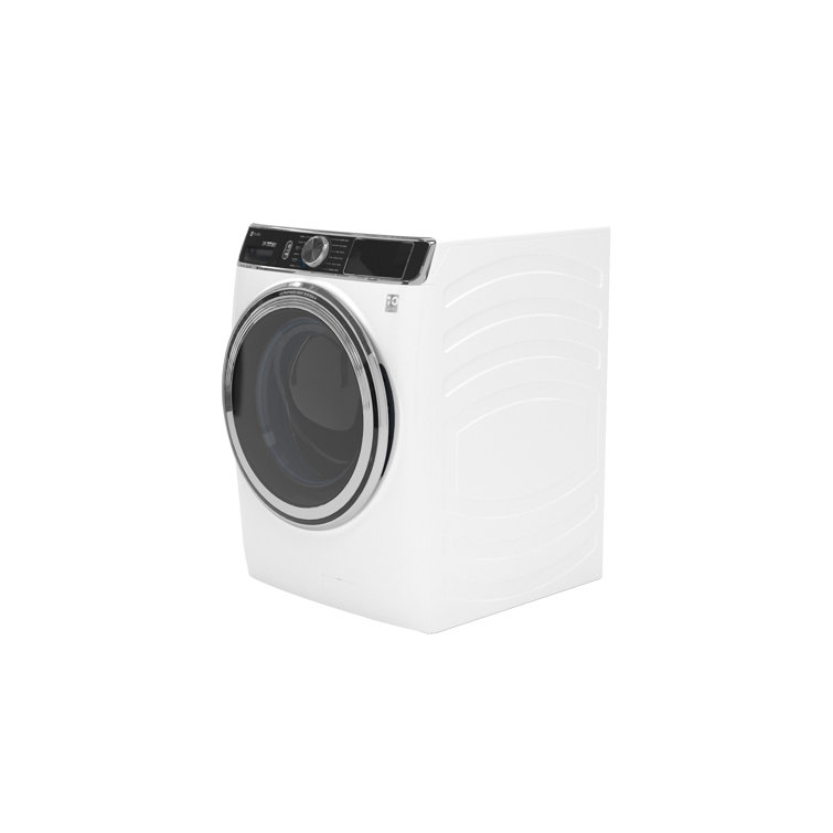 White High Efficiency Smart Front Load Washer with Steam Setting