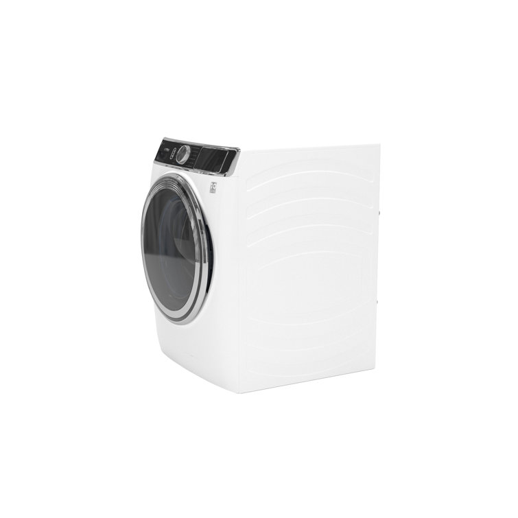 White High Efficiency Smart Front Load Washer with Steam Setting