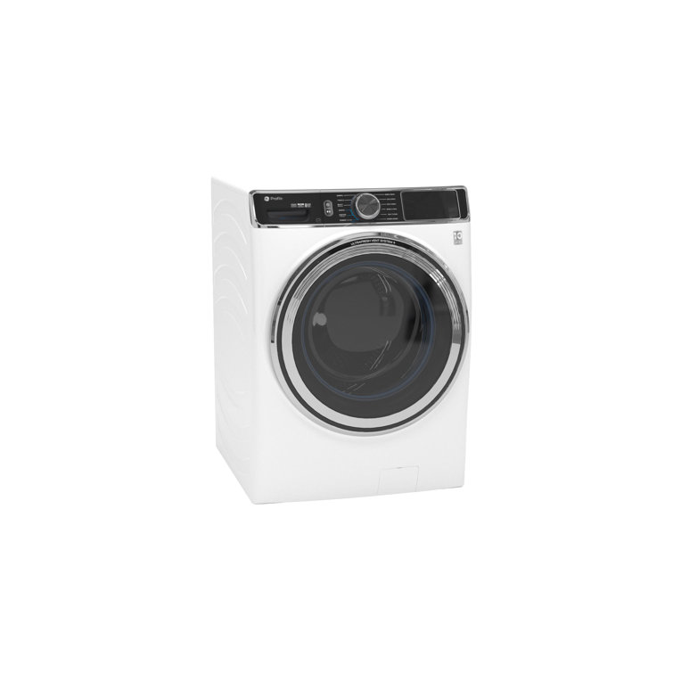 White High Efficiency Smart Front Load Washer with Steam Setting