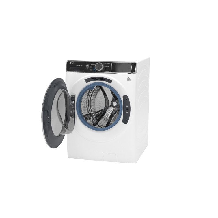 White High Efficiency Smart Front Load Washer with Steam Setting