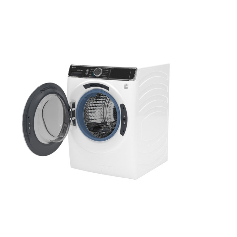 White High Efficiency Smart Front Load Washer with Steam Setting