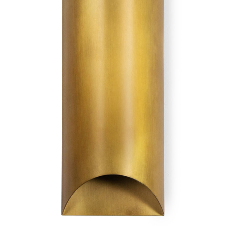Natural Brass 2-Light Direct Wired Sconce
