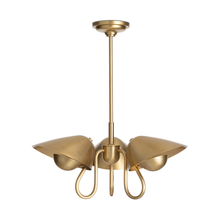 Keaton 23" Natural Brass 3-Light Pendant