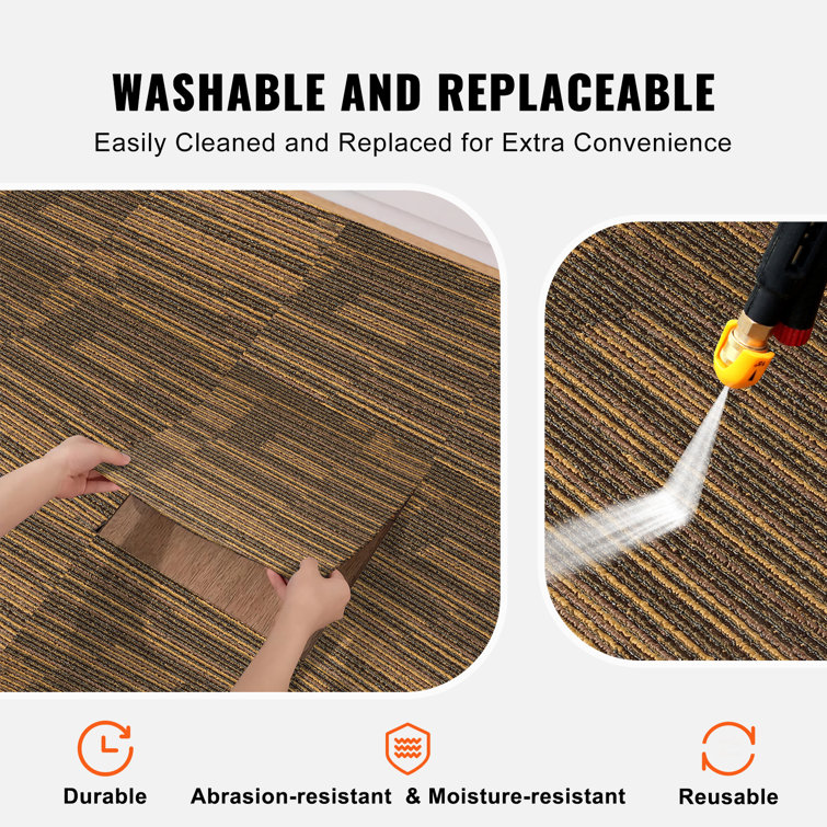 20'' W x 20'' L Level Cut And Loop Polyester Carpet Tile