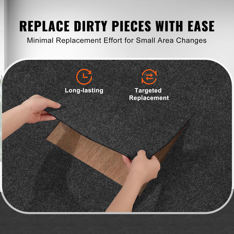 12'' W x 12'' L Level Cut And Loop Polyester Carpet Tile