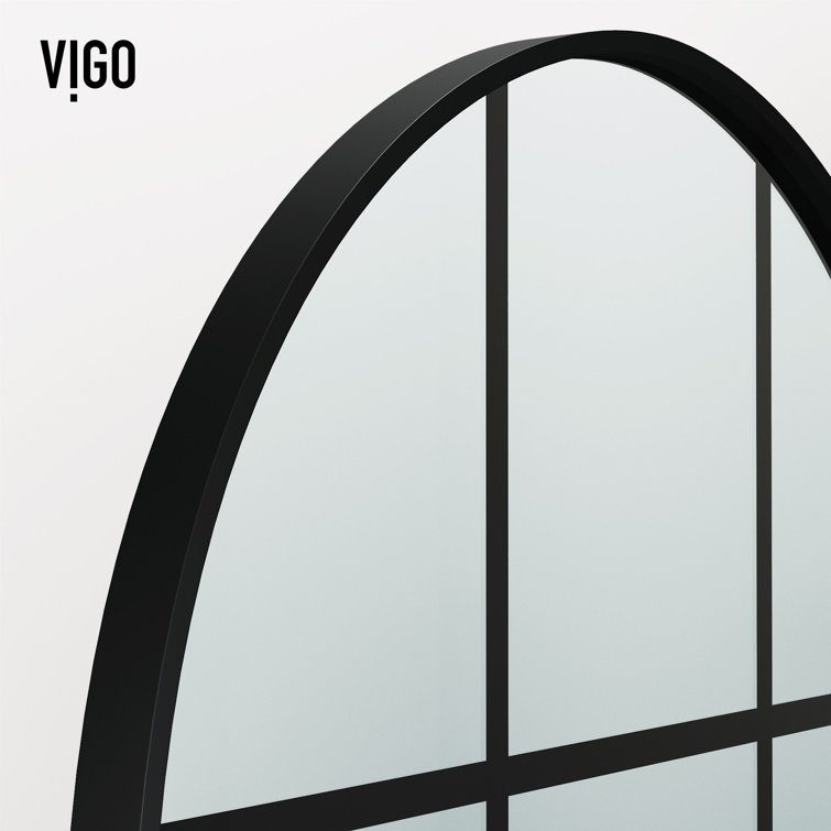 Arden 34" W x 78" H Matte Black Framed Shower Screen with Clear Grid Glass