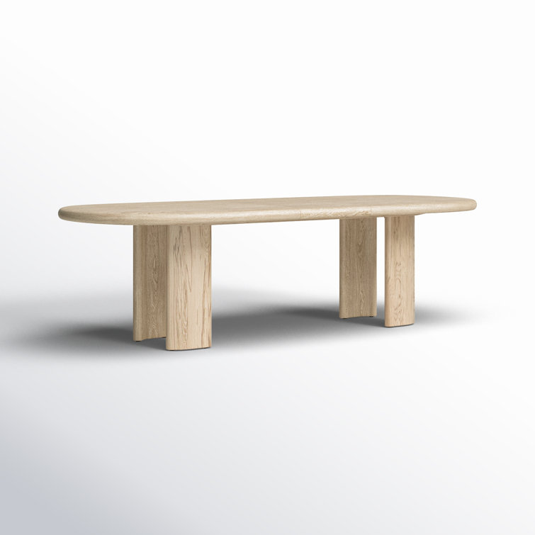 Jaylen Oval Extendable Light Brown Oak Dining Table