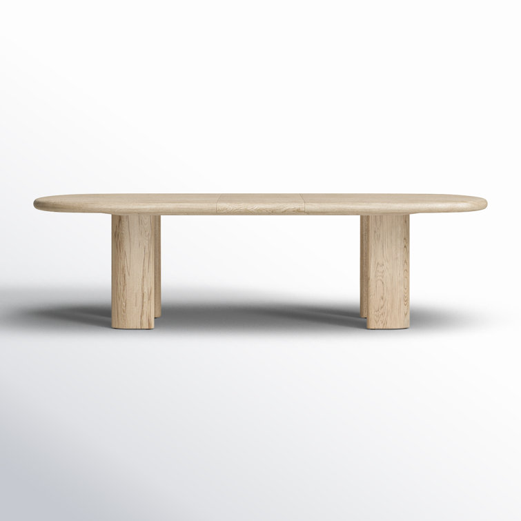 Jaylen Oval Extendable Light Brown Oak Dining Table