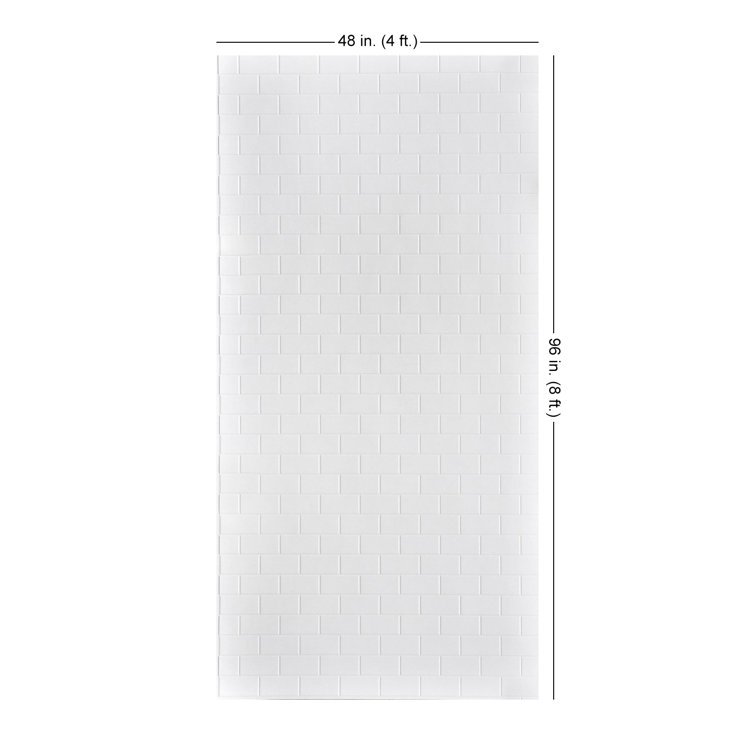 Gloss White 3D Faux Brick PVC Decorative Wall Panels