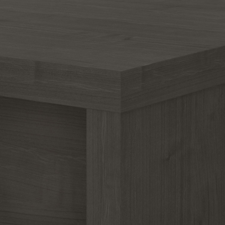 Charcoal Maple L-Shaped Corner Computer Desk