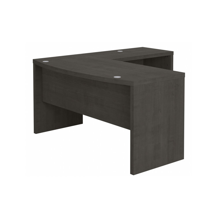 Charcoal Maple L-Shaped Corner Computer Desk