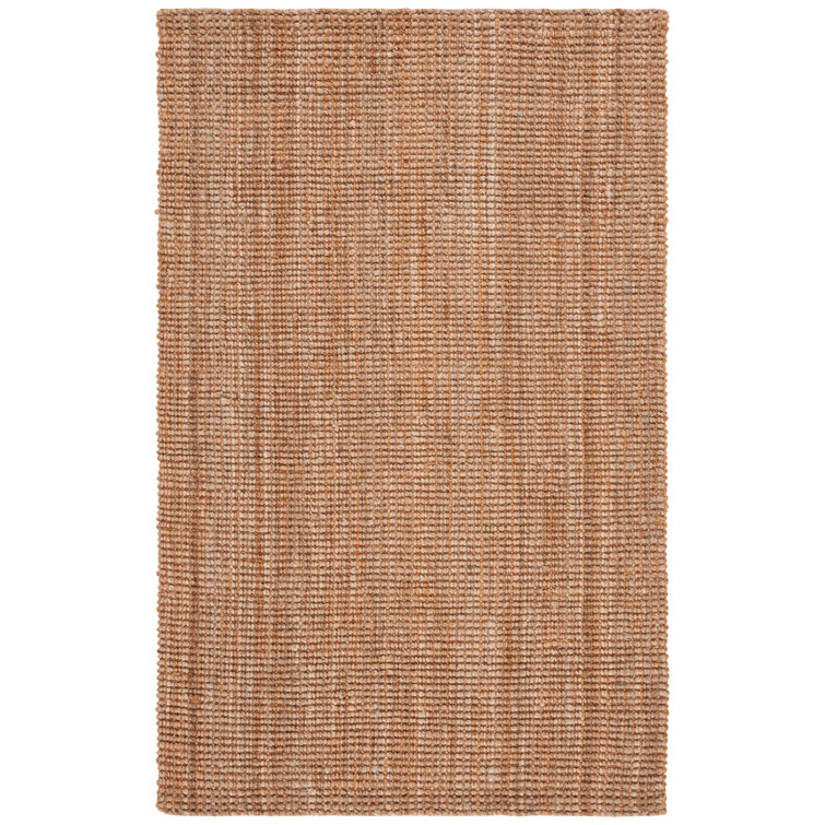 Natural Handwoven Wool and Jute Rectangular Rug, 5' x 8'