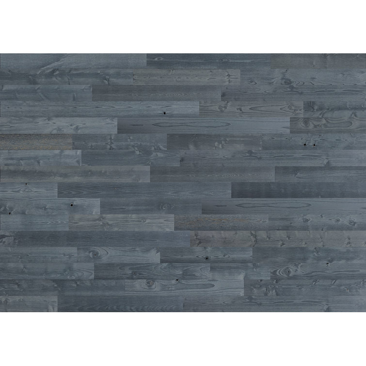 Fog Lake Blue Gray Reclaimed Wood Peel and Stick Wall Planks
