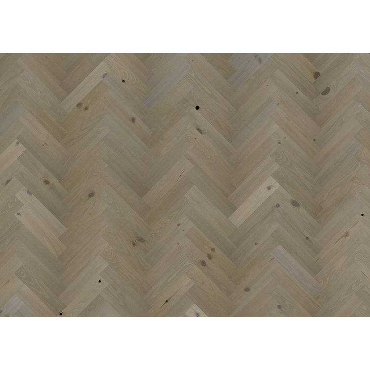 Pebble Gray Herringbone Self-Adhesive Red Pine Wall Planks, 10sq/ft