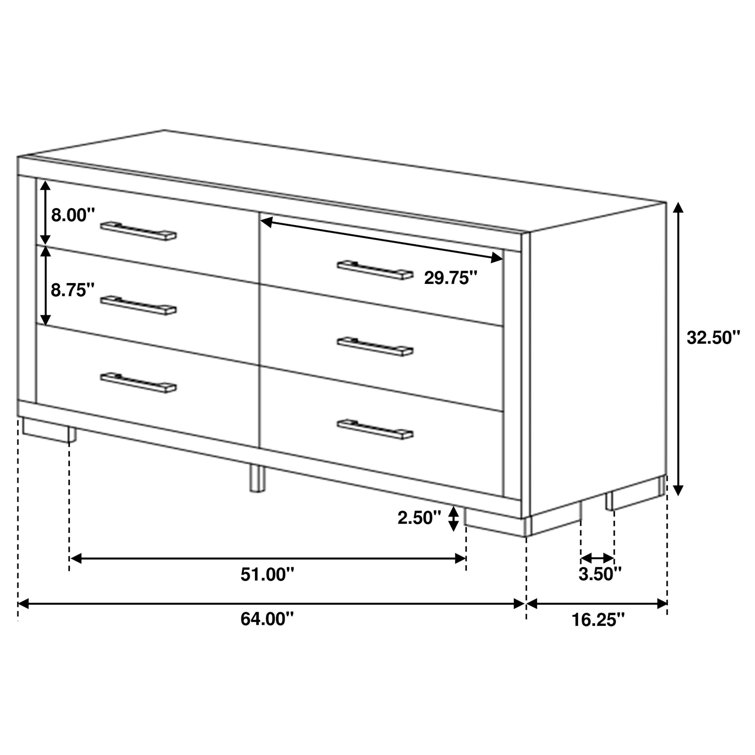 Cappuccino Modern California King 5-Piece Bedroom Set