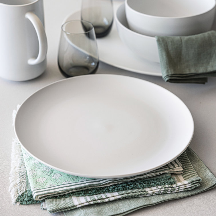 White Round Ceramic 13" Serving Platter
