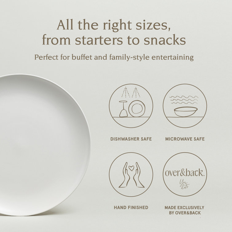 White Round Ceramic 13" Serving Platter