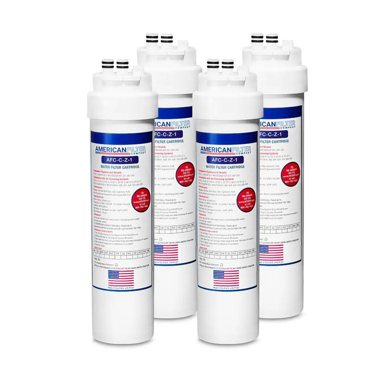 American Filter Company AFC-C-Z-1 Under Sink Replacement Filters, 4-Pack