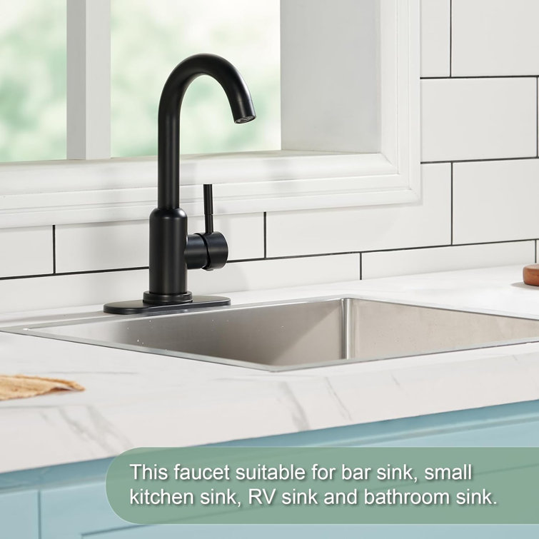 Matte Black Single Handle High Arc Bathroom Faucet