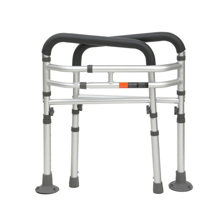 Adjustable Aluminum Toilet Safety Handrail with Storage Pouch