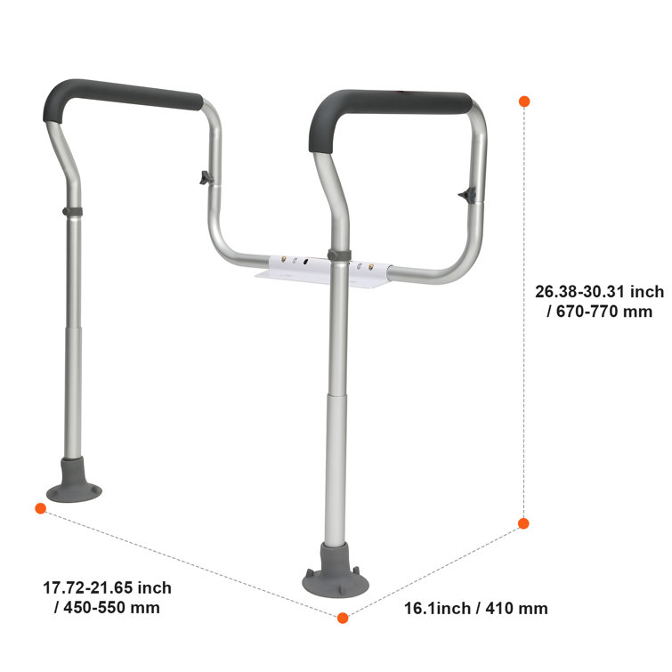Adjustable Aluminum Toilet Safety Frame with Handrails