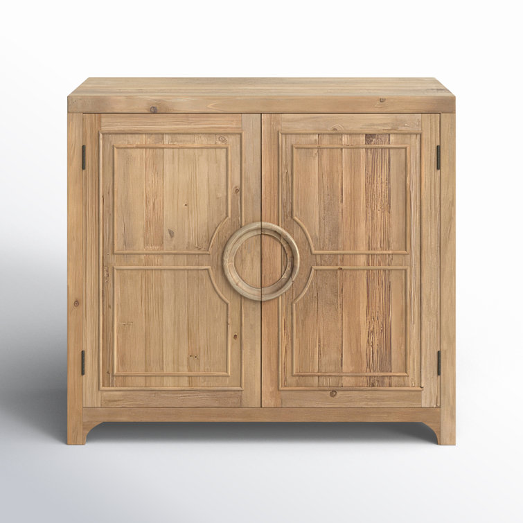 Siah 40'' Natural Pine Wood Sideboard with Adjustable Shelves