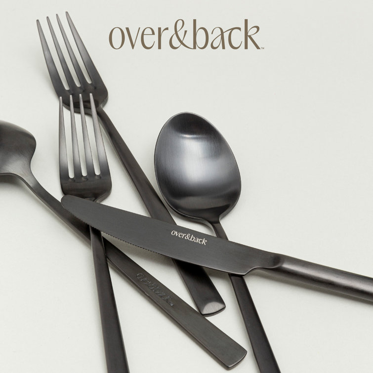 over&back Modern 18/8 Flatware Set - Service for 4