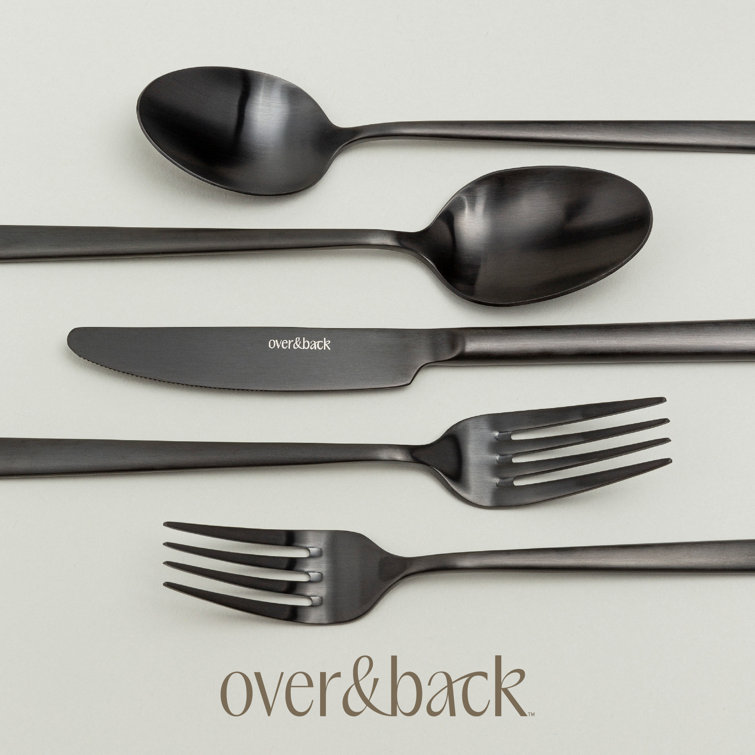 over&back Modern 18/8 Flatware Set - Service for 4