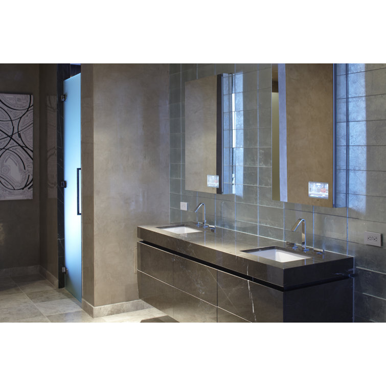White Ceramic Rectangular Undermount Bathroom Sink