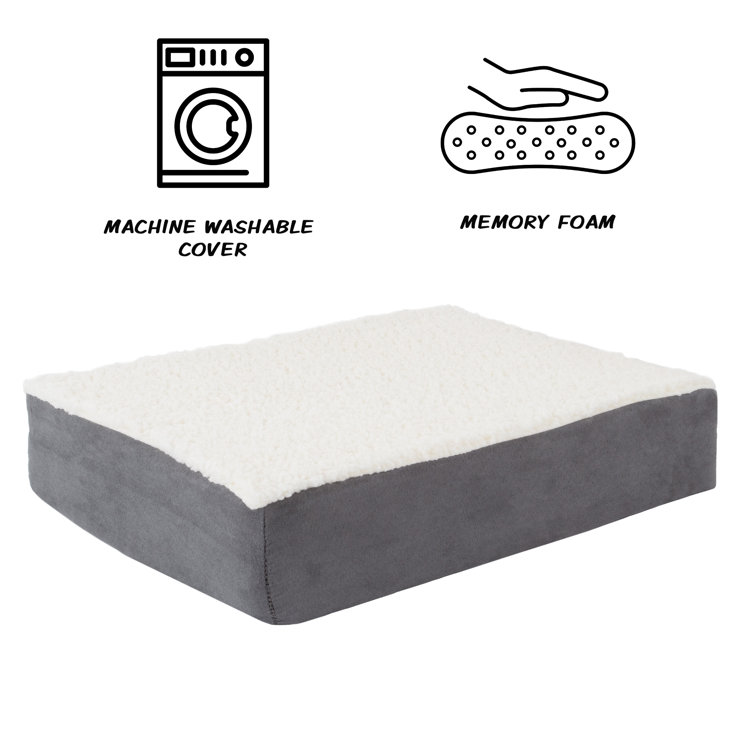 Small Gray Orthopedic Memory Foam Pet Bed