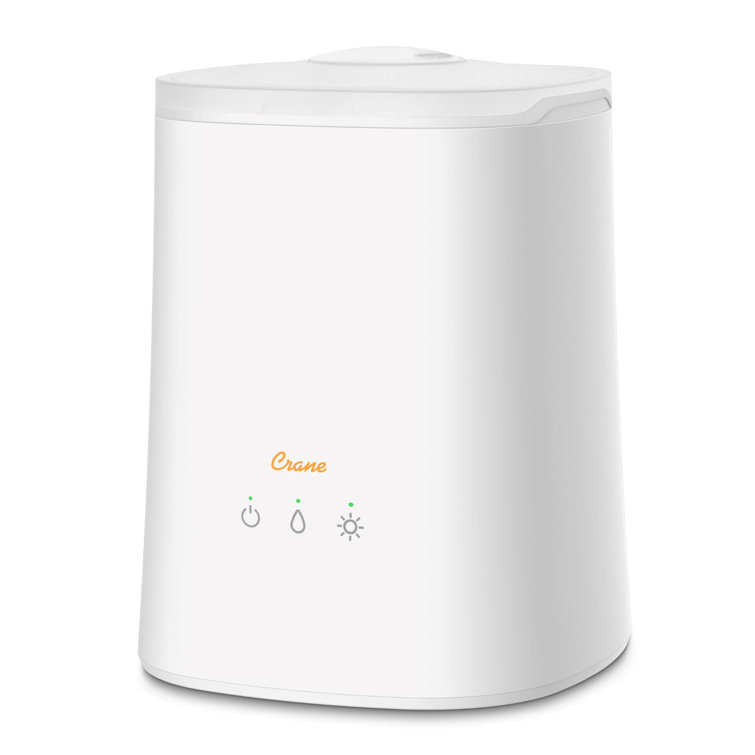 1.2 Gallon White Ultrasonic Cool Mist Tabletop Humidifier with Night Light