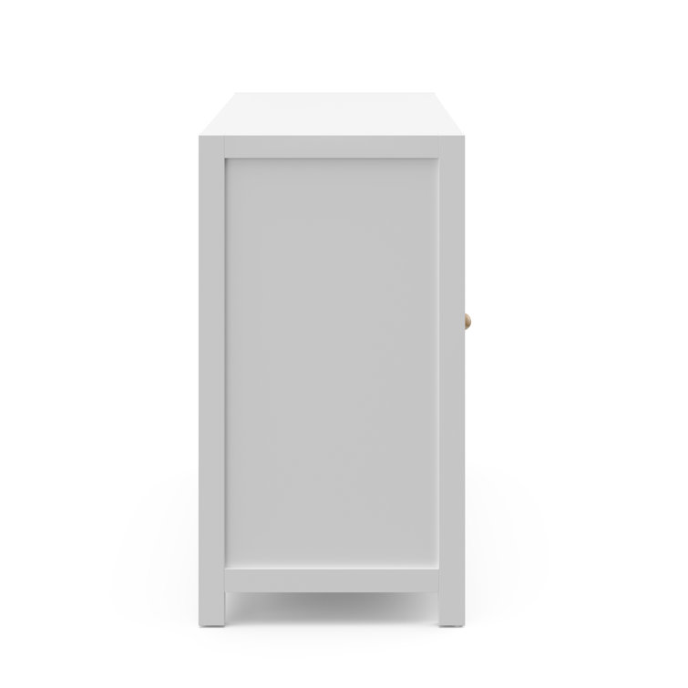 White GREENGUARD Certified 3-Drawer Combo Nursery Dresser