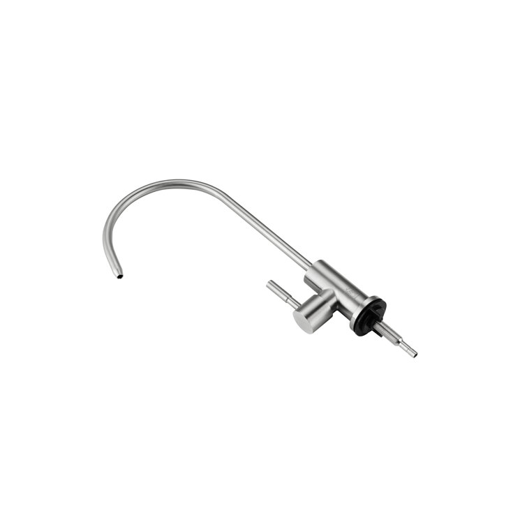 Brushed Nickel Single Handle Gooseneck Kitchen Faucet