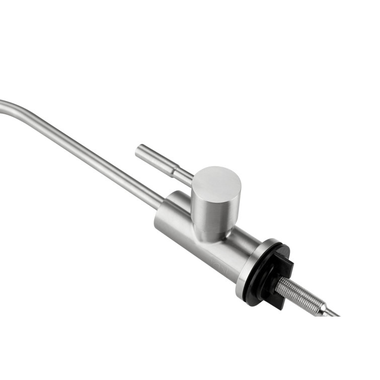 Brushed Nickel Single Handle Gooseneck Kitchen Faucet