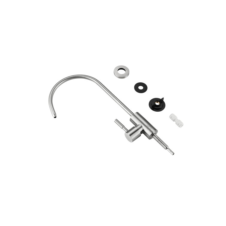 Brushed Nickel Single Handle Gooseneck Kitchen Faucet
