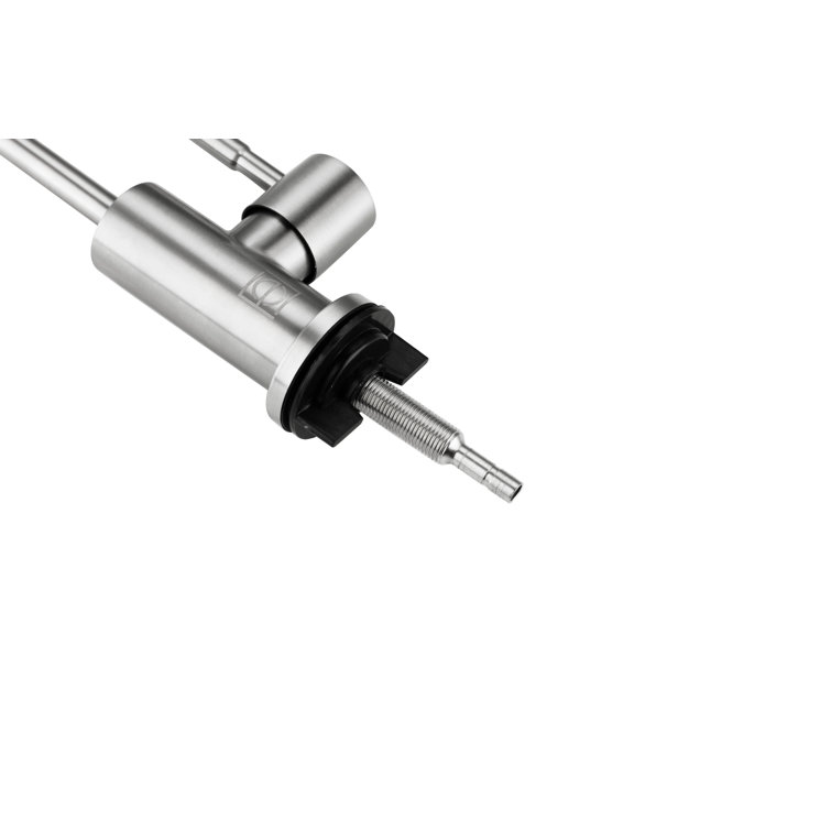 Brushed Nickel Single Handle Gooseneck Kitchen Faucet