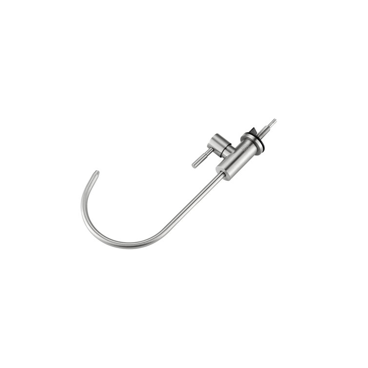 Brushed Nickel Single Handle Gooseneck Kitchen Faucet