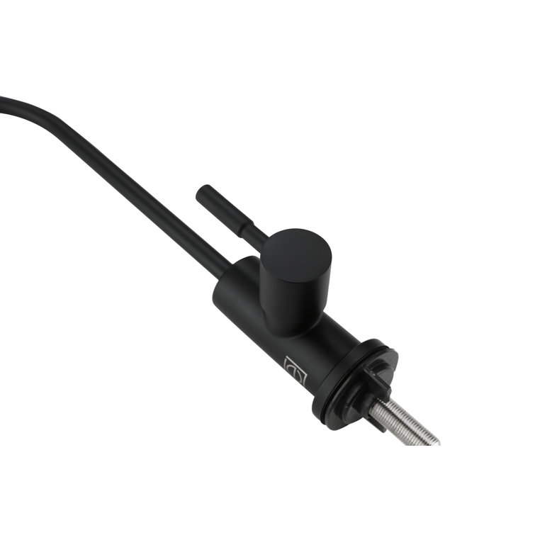 Matte Black Stainless Steel Gooseneck Kitchen Faucet