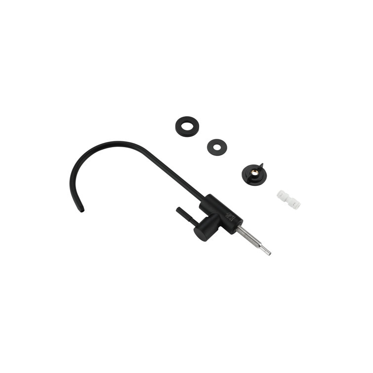 Matte Black Stainless Steel Gooseneck Kitchen Faucet