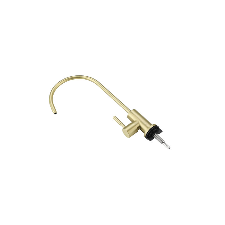 Brushed Gold Stainless Steel Gooseneck Kitchen Faucet